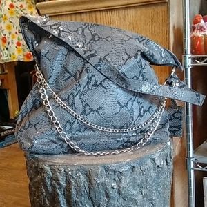 Harley Davidson Trish Python Print Genuine  Leather shopper purse